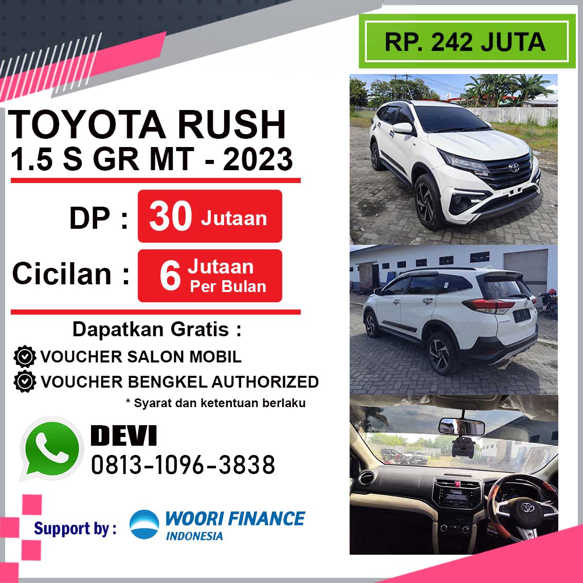 TOYOTA RUSH 1.5 S M/T GR 2023
